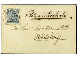 5296 SUECIA. 1869 (Dec 27). Delightful Ladies's Envelope To Karlborg Franked By 1858-62 <B>12ö</B> Ultramarine Tied By < - Other & Unclassified