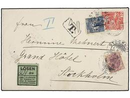 5306 SUECIA. 1912. AUSTRIA A ESTOCOLMO. <B>10 H. </B>rosa Lila, Tasada A La Llegada Con Sellos De <B>4 Ore</B> Lila Y <B - Sonstige & Ohne Zuordnung