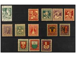 5313 ** SUIZA. Yv.137, 150, 151/53, 154/56, 168/69, 173/75. 1913-19. <B>PRO JUVENTUTE.</B> COMPLETE SET (without Yv. 149 - Sonstige & Ohne Zuordnung