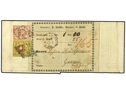 5324 SUIZA. (1852 CA). Printed Matter Wrapper From An Antique Dealer In Zurich To Gossau, Franked By 1850 Rayon II <B>10 - Otros & Sin Clasificación