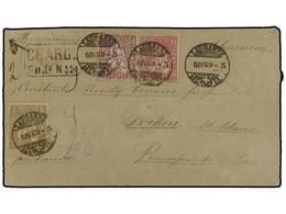 5366 SUIZA. 1869. LAUSANNE A BACAU (Moldavia, Rumania). Carta Certificada Con Franqueo De <B>5 Rp.</B> Bistre, <B>10 Rp. - Otros & Sin Clasificación