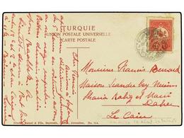 5459 TURQUIA. 1908. LEBANON. Picture Postcard Of Sofar Hotel Bearing <B>20 Para</B> Tied By Very Clear And Rare All Arab - Andere & Zonder Classificatie