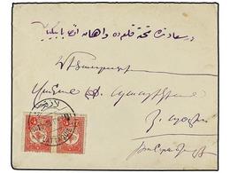 5460 TURQUIA. 1909. <B>SYRIE. </B>Cover Bearing Pair <B>20 Para</B> Tied By Bilingual <B>LATTAQUIE</B> Cancellation To C - Autres & Non Classés