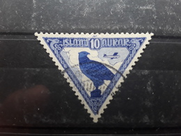 ISLAND / ISLANDE, Airmail ,Poste Aérienne 1930, Yvert No 3, 10 A Outremer, Millenaire Du Parlement, Faucon / Falcon O Tb - Poste Aérienne