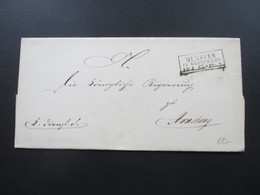 AD Preussen 1865 Rahmenstempel R3 Münster In Westphalen Nach Arnsberg - Covers & Documents