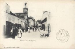 CPA Algérie Tlemncen Rue Des Orfèvres J Geiser Phot Alger CAD Arrivée Marseille BDR 26 Oct 00 1900 - Tlemcen