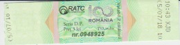 Romania - Constanta - Bus Ticket - 2 Trips Ticket - Used, Stamp - Serial Number - Europe