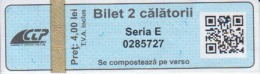 Romania - Iasi - Bus Ticket & Tramway Ticket, Tram Ticket - 2 Trips Ticket - Used, Stamp - Serial Number - Europa
