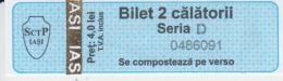 Romania - Iasi - Bus Ticket & Tramway Ticket, Tram Ticket - 2 Trips Ticket - Used, Stamp - Serial Number - Europe