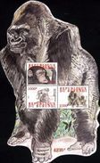 BURUNDI 2011 - GORILLES GORILLE GORILLA GORILLAS APES APE MONKEY MONKEYS SINGES SINGE - ODD SHAPE - RARE - S/S - MNH ** - Gorilla's