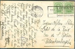 BELGIUM Postcard With Olympic Machine Cancel Antwerpen 6 Anvers Dated 20-VIII 1920 Athletic Day - Ete 1920: Anvers