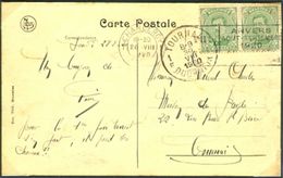 BELGIUM Postcard With Olympic Machine Cancel Charleroy 1 Dated 28-VIII 1920 Waterpolo/Soccer Day - Ete 1920: Anvers