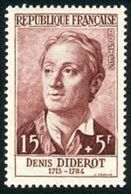 FGM - France (1958) - Denis Diderot : écrivain Philosophe. Encyclopédie. Neuf / MNH. N°1168. - Escritores