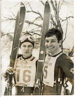 SKI PHOTO ORIGINALE  Georges MAUDUIT SLALON GEANT MEGEVE 1968  AGENCE FRANCE PRESSE - Sports D'hiver