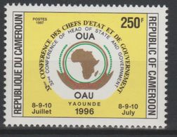 Cameroun Cameroon Kamerun 1997 250F Mi. 1223 OAU OUA Map Landkarte Carte Conférence Chefs D'Etat 8-9-10 Juillet - Cameroon (1960-...)