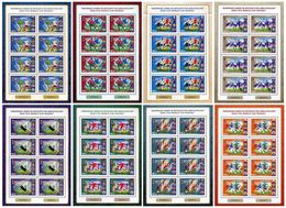 Russia 2018 - 8 Sheetlet FIFA World Cup Football Soccer Moscow Sports Participating Teams Flags People M/S Stamps MNH - Verzamelingen