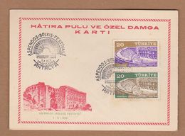AC - TURKEY POSTAL STATIONARY  - ASPENDOS BELKIS FESTIVAL ANTALYA, 01 MAY 1959 - Postal Stationery