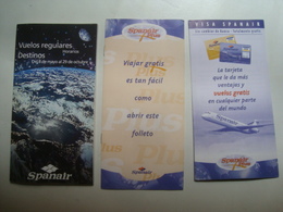 SPANAIR. VUELOS REGULARES / DESTINOS - ESPAÑA / SPAIN, 2000 APROX. - Timetables