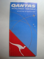 QANTAS WORLWIDE TIMETABLE - AUSTRALIA, 1995. - Orari