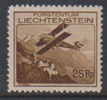 Liechtenstein 1930 Airmail 25Rp * Mh (= Mint, Hinged) (39544T) - Aéreo