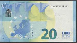 EURO 20  ITALIA SA S018  "35"  DRAGHI  UNC - 20 Euro