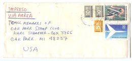 Argentina 1977 Airmail Cover To Oak Park MI W/ Scott 1116, 1118, 1156-1157 - Covers & Documents