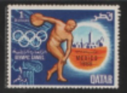 1968 MEXICO CITY OLYMPIC GAME USED STAMP  FROM QATAR - Zomer 1968: Mexico-City