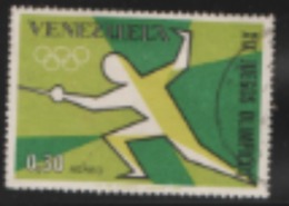 1968 MEXICO CITY OLYMPIC .FENCING  USED STAMP  FROM VENEZUELA - Zomer 1968: Mexico-City