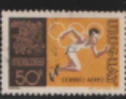 1968 MEXICO CITY OLYMPIC .ATHELETICS  USED AIRMAIL STAMP  FROM URUGUAY - Zomer 1968: Mexico-City