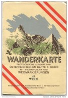 49 Wels 1952 - Wanderkarte Mit Umschlag - Provisorische Ausgabe Der Österreichischen Karte 1:50.000 - Herausgegeben Vom - Mappemondes