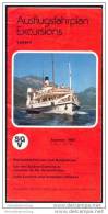 Luzern - Ausflugsfahrplan 1980 - Vierwaldstättersee Und Bergbahnen - Faltblatt - Switzerland