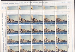 1973 Italia Italy Repubblica VENEZIA  VENICE 20 Lire (x 50 Valori) In 2 Fogli Di 25v. MNH** Sheets - Ganze Bögen