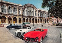 0003 "TORINO STAZIONE PORTA NUOVA" ANIMATA, AUTO ANNI '50. CART. ORIG. NON SPEDITA - Stazione Porta Nuova