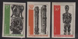 Cote D Ivoire - N°244-246-247 Non Denteles ** - Festival Des Arts Negres - Côte D'Ivoire (1960-...)