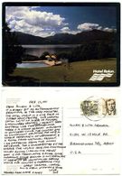 Delcampe - Chile 1991 Postcard Hotel Ralún - Swimming Pool & Reloncaví Estuary To U.S. - Chile