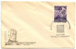 Delcampe - Argentina 1950 Scott B12 FDC Argentine International Philatelic Exhibition - FDC