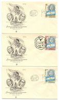 Delcampe - Argentina 1958 Scott 673-675 3 FDCs Transmission Of Presidential Power - FDC