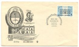 Delcampe - Argentina 1963 Scott 748 FDC 150th Anniversary Of The 1813 Assembly - FDC