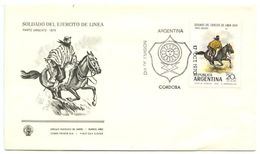 Delcampe - Argentina 1970 Scott 944 FDC Field Army Messenger On Horseback - FDC