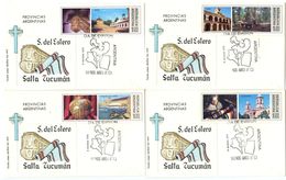 Delcampe - Argentina 1975 Scott 1058-1062 5 FDC Cards Tourist Publicity - FDC