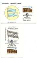 Delcampe - Argentina 1975 Scott 1074 2 FDC Cards Uruguay’s Declaration Of Independence - FDC