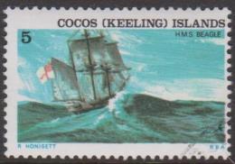 COCOS (KEELING) ISLANDS - USED  1976 5c Historic Ships - "Beagle" - Kokosinseln (Keeling Islands)