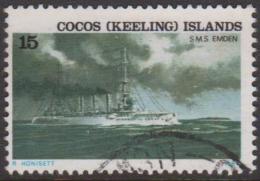 COCOS (KEELING) ISLANDS - USED  1976 15c Historic Ships - "Emden" - Kokosinseln (Keeling Islands)