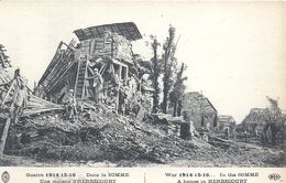 Delcampe - SOMME - 80 - HERBECOURT Près Péronne 200 Hab - Guere 14 - Ruines  Maison - Peronne