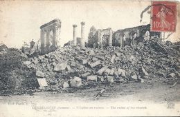 Delcampe - SOMME - 80 - HERBECOURT Près Péronne 200 Hab - Guere 14 - Ruines De L'église - Peronne