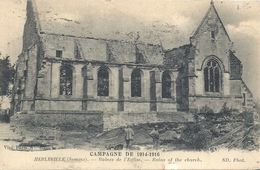 Delcampe - SOMME - 80 - HERLEVILLE Près De Ham - 180 Hab - Guerre 14 - Ruines église - Ham