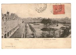 Delcampe - 75 Paris La Place Des Vosges 4eme Arrondissement Cpa Cachet 1905 - Paris (04)