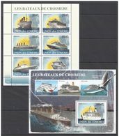 LSJP 2008 UNION DES COMORES SHIPS & BOATS LES BATEAUX DE CROISIERE 1KB+1BL MNH - Motorbikes