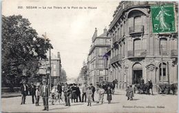 Delcampe - 08 - SEDAN -- La Rue Thiers Et Le Pont De La Meuse - Sedan