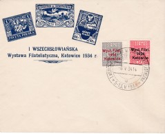 POLAND 1934 Wyst Filat Fi 264-65 On Cover - Brieven En Documenten